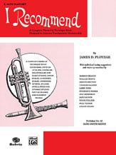 I Recommend Alto Clarinet band method book cover